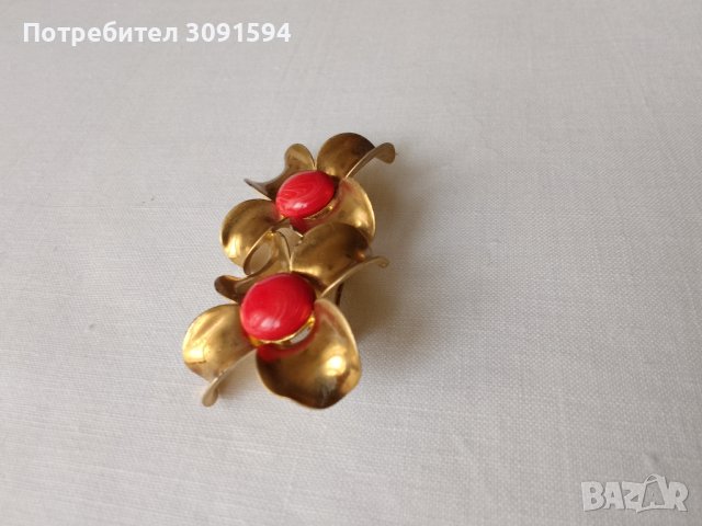 Стара дамска брошка, снимка 5 - Антикварни и старинни предмети - 42087749