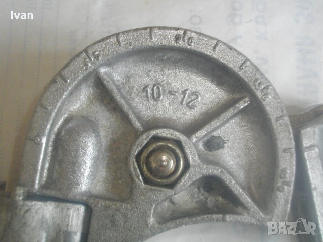 Немски Ръчен Тръбогиб 10-12мм-Уред Огъване Меки/Полутвърди Тръби-34см/Радиус 40мм/0-180 Градуса, снимка 8 - Други инструменти - 44495558