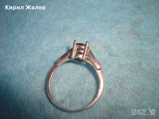СТАР СРЕБЪРЕН СКЪПОЦЕНЕН АР ДЕКО ПРЪСТЕН ОКСИДИРАНО СРЕБРО 925 с ЮВЕЛИРНО ФАСЕТИРАН МАРКАЗИТ 25863, снимка 12 - Пръстени - 35825836