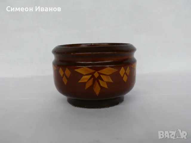 Интересна стара дървена купа #2042, снимка 1
