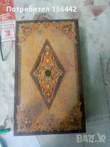 Пирографирана кутия 1980г., снимка 3 - Антикварни и старинни предмети - 41772613