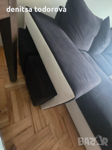 Диван черно и бяло , снимка 3 - Дивани и мека мебел - 53500011