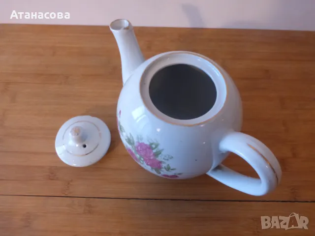 Китайски порцеланов чайник 1980 г, снимка 7 - Аксесоари за кухня - 47477193