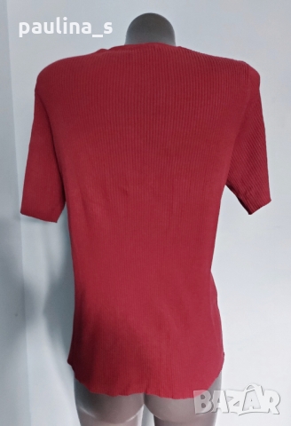 Червена еластична мекичка блуза / хипоалергична материя / голям размер 4/5XL, снимка 5 - Туники - 36052937