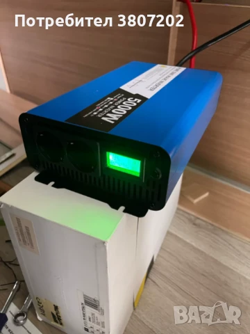 Инвертор чиста синусоида с LCD екран 5000W DC 12/24v към AC220v-50Hz, снимка 5 - Друга електроника - 50635443