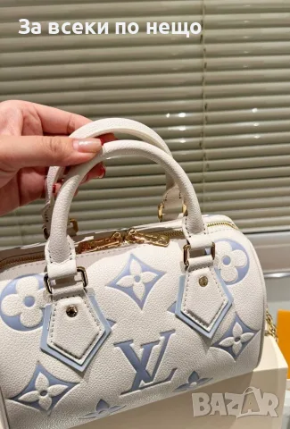 Louis Vuitton Дамска Бяла Малка Чанта С Къса И Дълга Дръжка Код DST79, снимка 4 - Чанти - 56105706
