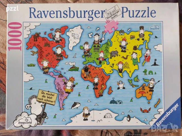 [Неналичен] Пъзел "The world of sheept" Sheepworld 2006г.1000 части, снимка 1