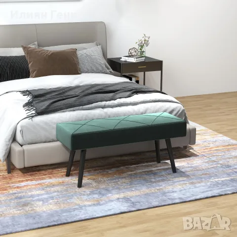 Тапицирана пейка HOMCOM, снимка 2 - Дивани и мека мебел - 56240959