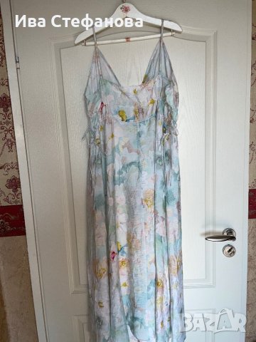 Нова разкошна XL елегантна ежедневна удобна рокля флорален десен нежни цветя , снимка 7 - Рокли - 41674883
