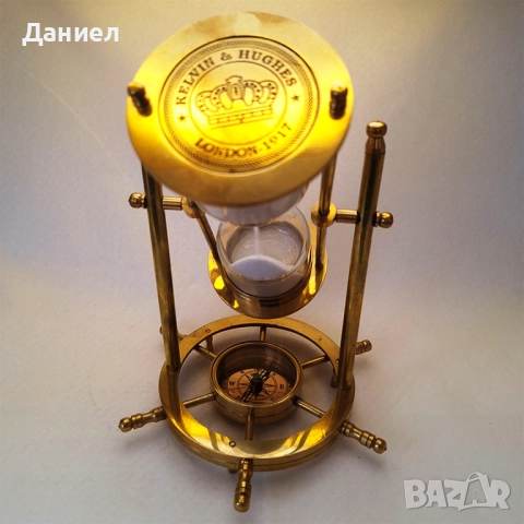 Бронзов пясъчен часовник., снимка 3 - Морски сувенири - 43052575