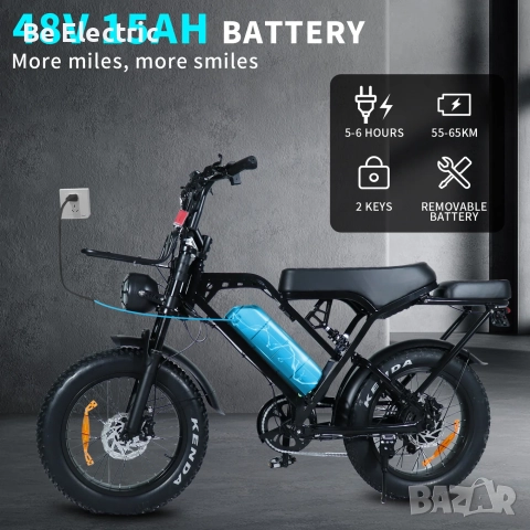 НОВО!! Електрически FATBIKE X80 Pro 500W 48V/15Ah, снимка 3 - Велосипеди - 52875020