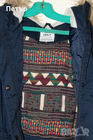 ONLY Зимно яке – синьо, размер M, снимка 2 - Якета - 49282959
