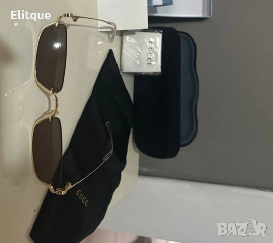 очила с черен обикновен калъф и ув защита Gucci, снимка 2 - Слънчеви и диоптрични очила - 53225278