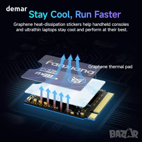 fanxiang S630 SSD 500GB M.2 2230 NVMe PCIe Gen4 вътрешен SSD, до 4850 MB/s, снимка 4 - Твърди дискове - 50272640