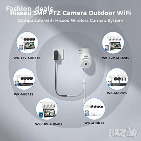 Нова 360° WiFi камера за сигурност на открито/Цветно нощно виждане, снимка 6 - HD камери - 41571807