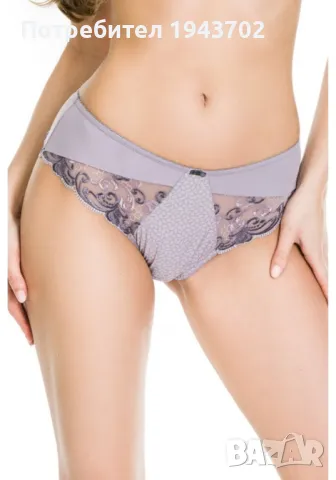 Бикини с тюл в сив цвят STELLA 19106, снимка 3 - Бельо - 48299151