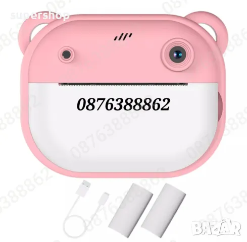 Детска камера фотоапарат с незабавен печат и функции „Направи си сам“, снимка 8 - Други - 48013804