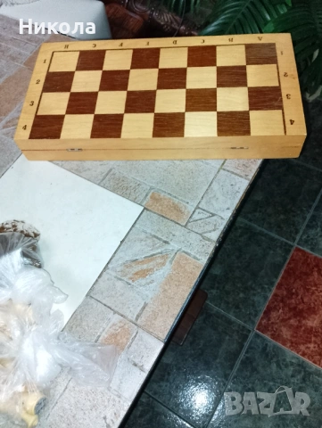 Шах-табла48/48 с дървени фигури и пулове, снимка 6 - Шах и табла - 49643262