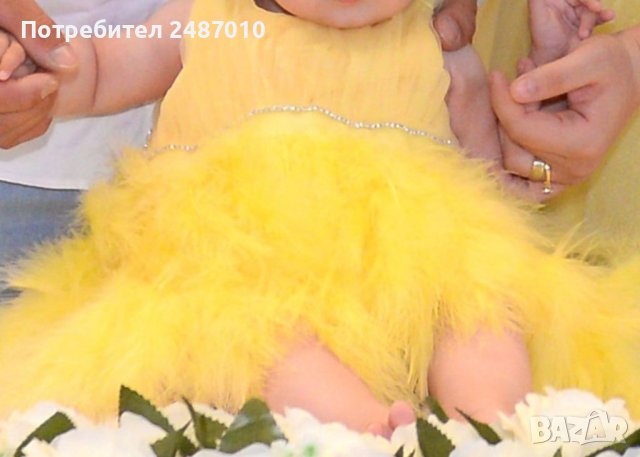 Рокля с пера за бебе , снимка 4 - Бебешки рокли - 40756671