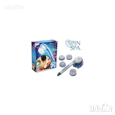 Spin Spa Масажираща електрическа четка за баня с пет приставки, снимка 5 - Масажори - 34585635