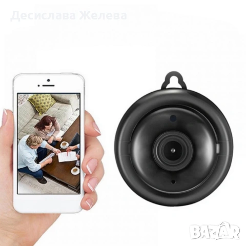 Мини HD камера V380 - Wi-Fi, IR нощно виждане и запис до 64G, снимка 6 - IP камери - 53397962