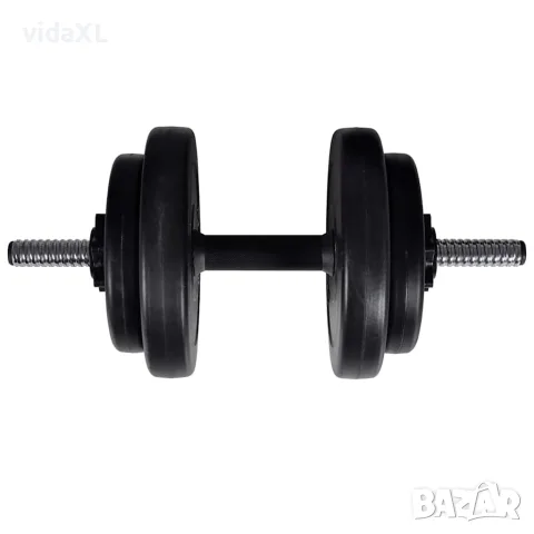 vidaXL Комплект лежанка със стойка за лост, щанга и дъмбели, 60,5 кг, снимка 6 - Спортна екипировка - 56146395