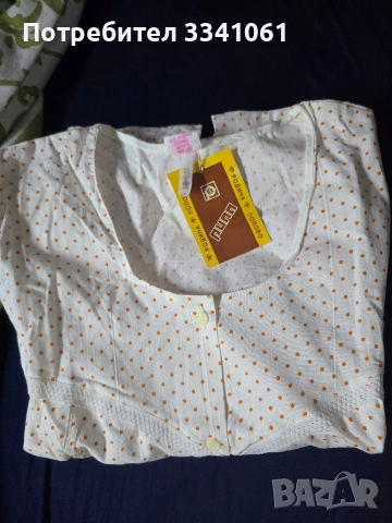 Памучна нощница с къс ръкав, снимка 2 - Нощници - 53389092