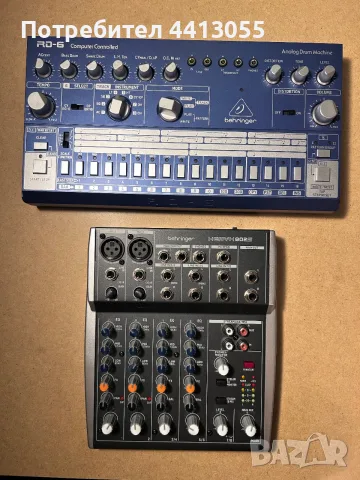 Behringer RD-6-BU Groove Box и Behringer Xenyx 802S