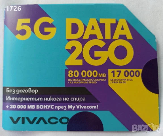 100 GB Мобилен интернет в БГ и 17 GB в ЕС