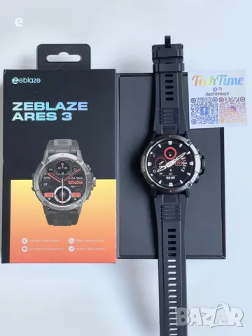 Смарт часовник Zeblaze Ares 3 Pro, AMOLED, 1.43'', Разговори,Водоустойчив ,Черен, снимка 3 - Мъжки - 47920731