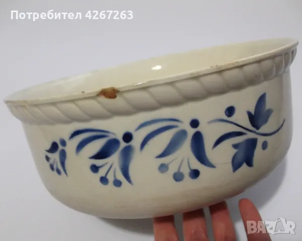 Старинна шведска керамична купа Gefle, снимка 2 - Антикварни и старинни предмети - 48465291