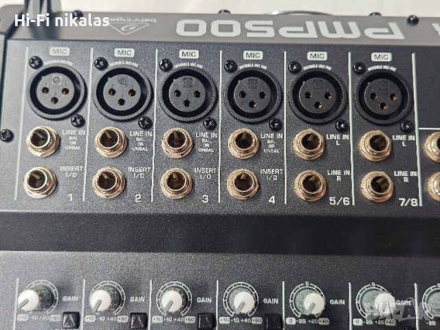 активен мишпулт смесител миксер професионално стъпало BEHRINGER PMP 500, снимка 7 - Ресийвъри, усилватели, смесителни пултове - 50791852