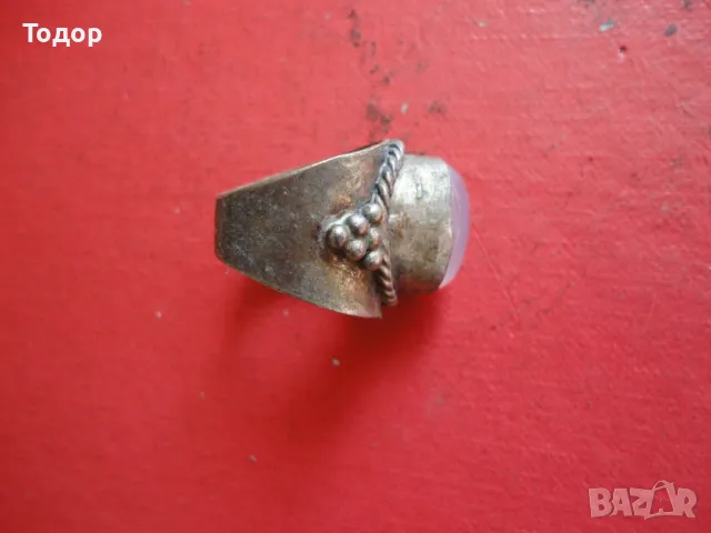 Старинен пръстен с камък , снимка 4 - Пръстени - 48433933
