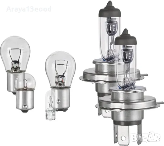 Комплект резервни крушки Formula 1 SB 400 - 10 части, H4 халогенни автомобилни крушки и предпазители