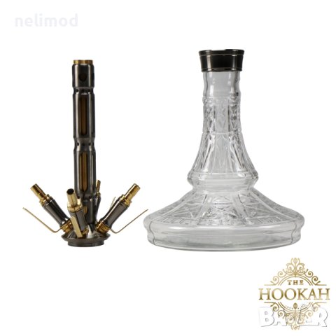 THE HOOKAH Black Mamba Anthrazit Gunmetal & Gold  внос от Германия, снимка 9 - Наргилета - 41321387
