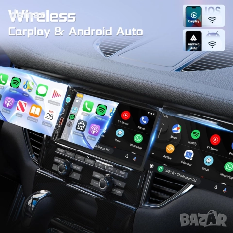 Rimoody Двудиново безжично Carplay/Android Auto автомобилно стерео, 7", снимка 2 - Аксесоари и консумативи - 52669369