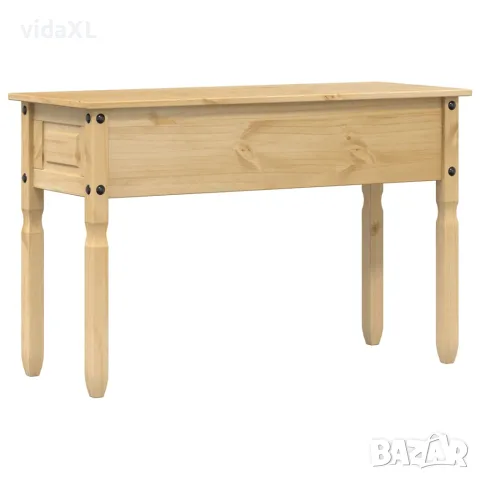vidaXL Конзолна маса "Corona" 115x46x73 см борово дърво масив, снимка 6 - Маси - 56147393