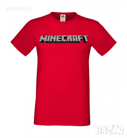 Мъжка тениска майнкрафт Minecraft Logo 2,Minecraft,Игра,Забавление,подарък,Изненада,Рожден Ден., снимка 16 - Тениски - 36496532