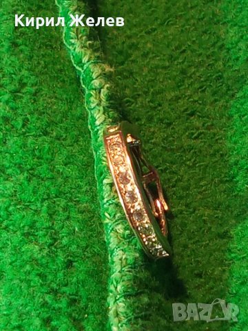 СТАРА СРЕБЪРНА СКЪПОЦЕННА АРТ ОБЕЦА СРЕБРО 925 с БЯЛА ПОЗЛАТА 38219, снимка 2 - Антикварни и старинни предмети - 40921109