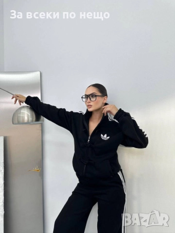 Adidas Дамски Плътен Спортен Комплект🔝Дамски Спортен Екип Адидас - 3 Налични Цвята Код SK215, снимка 4 - Спортни екипи - 52593065