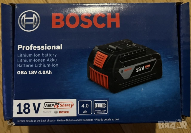 Aкумолаторна батерия 18 V 4.0 AH BOSCH PROFESSIONAL GBA 18