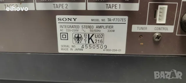 Сет SONY TA-F707ES, CDP-X505ES, ST-S707ES, снимка 10 - Ресийвъри, усилватели, смесителни пултове - 56266808