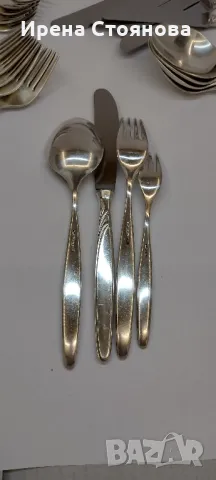 Елегантен винтидж комплект от твърдо посребрени прибори за хранене, серия  Form Heidelberg WM 90. , снимка 18 - Антикварни и старинни предмети - 49377679