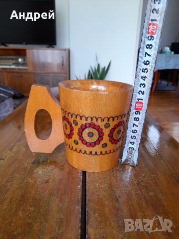 Стара дървена чаша,халба #3, снимка 3 - Други ценни предмети - 41499216