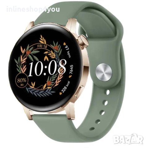 Силиконова Каишка (20мм) за Huawei Watch GT3 42 | GT2 42 | GT3 Pro 43mm | Samsung Watch, снимка 3 - Смарт гривни - 41170193