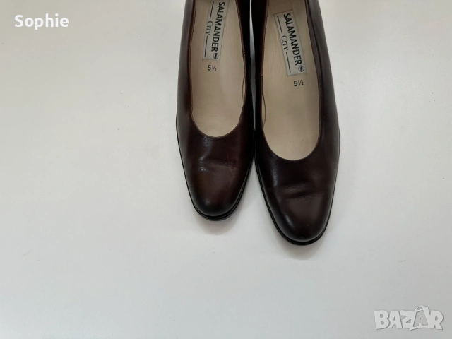 Обувки на ток от естествена кожа Salamander, снимка 3 - Дамски ежедневни обувки - 53859243
