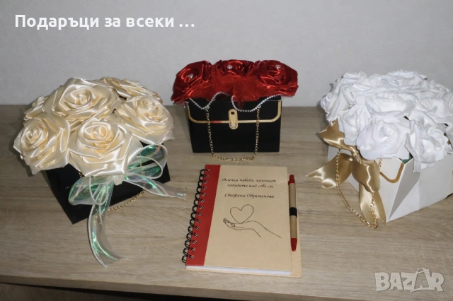 Вечни рози в стилна опаковка , снимка 2 - Декорация - 53249063