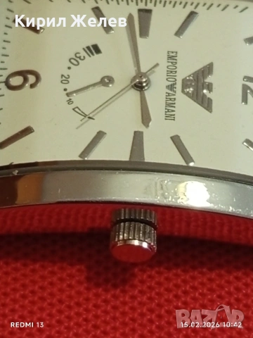 Унисекс часовник EMPORIO ARMANI реплика перфектно състояние много красив 51824, снимка 6 - Дамски - 53481720