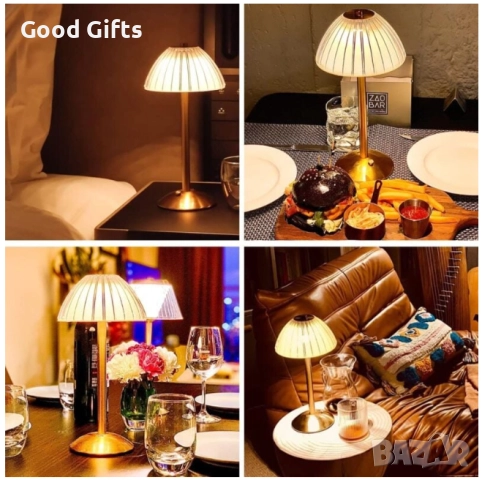 Безжична LED настолна лампа с 3 регулируеми цвята на светлината, снимка 6 - Лед осветление - 52236481