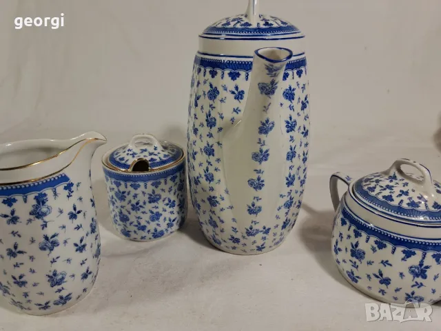 немска порцеланов сервиз KPM синя роза   10/5, снимка 9 - Сервизи - 48336897